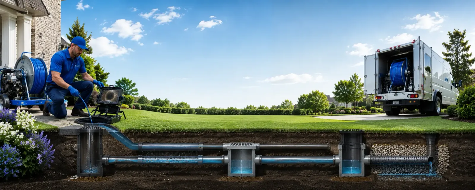 Outdoor drain cleaning information for Morganville, NJ